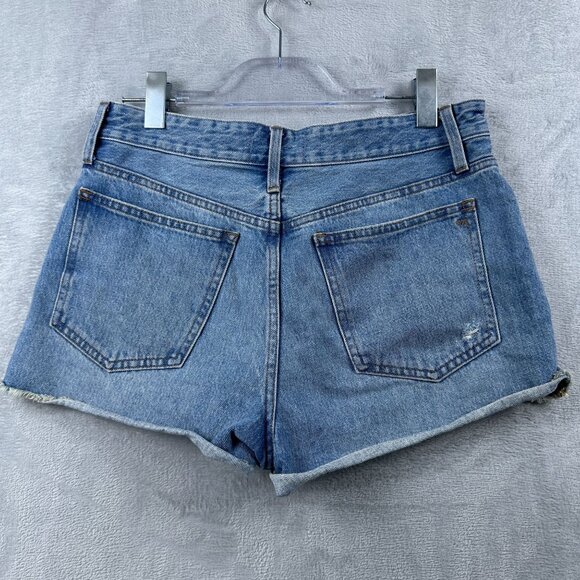 Madewell Jean Shorts Womens Size 29 Relaxed Denim Distressed High Rise Blue - Picture 2 of 9